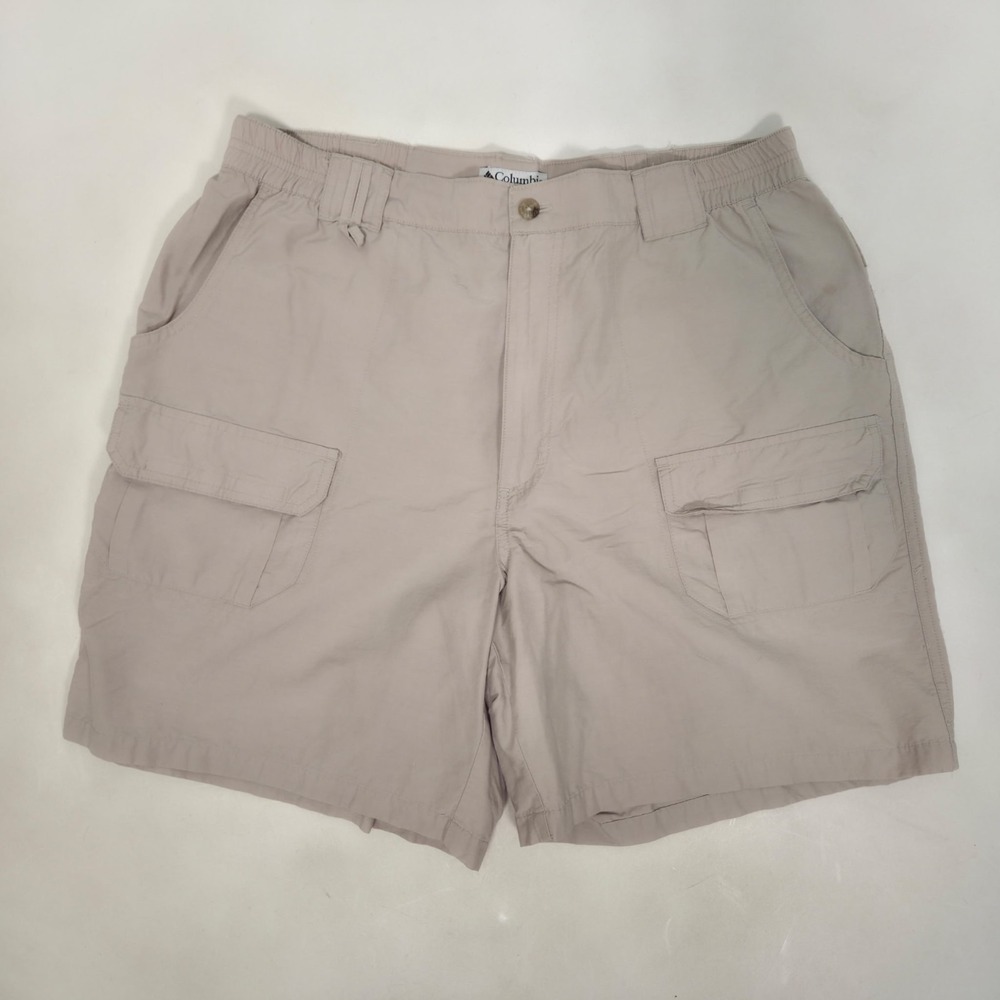 VTG Columbia Cargo Hiking Outdoors Tan Shorts Womens 16 33×7 Gorpcore Safari